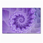 Silky Purple Spiral Fractal Postcard 5  x 7 