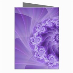 Silky Purple Spiral Fractal Greeting Card from ArtsNow.com Right