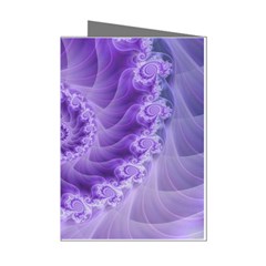 Silky Purple Spiral Fractal Mini Greeting Cards (Pkg of 8) from ArtsNow.com Left