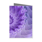 Silky Purple Spiral Fractal Mini Greeting Cards (Pkg of 8)