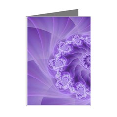 Silky Purple Spiral Fractal Mini Greeting Cards (Pkg of 8) from ArtsNow.com Right