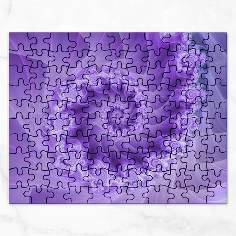 Silky Purple Spiral Fractal Jigsaw Puzzle (Rectangular) from ArtsNow.com Front