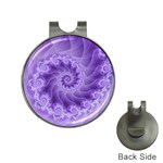 Silky Purple Spiral Fractal Golf Ball Marker Hat Clip