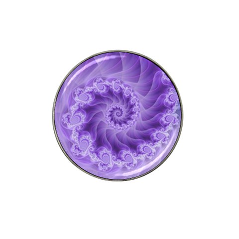 Silky Purple Spiral Fractal Hat Clip Ball Marker from ArtsNow.com Front