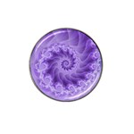 Silky Purple Spiral Fractal Hat Clip Ball Marker