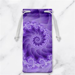 Silky Purple Spiral Fractal Jewelry Bag from ArtsNow.com Front