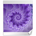 Silky Purple Spiral Fractal Canvas 8  x 10 