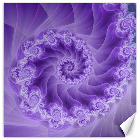 Silky Purple Spiral Fractal Canvas 12  x 12  from ArtsNow.com 11.4 x11.56  Canvas - 1