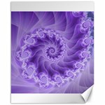 Silky Purple Spiral Fractal Canvas 16  x 20 