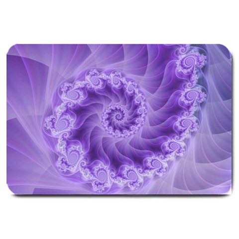 Silky Purple Spiral Fractal Large Doormat from ArtsNow.com 30 x20  Door Mat