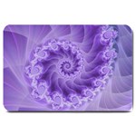 Silky Purple Spiral Fractal Large Doormat