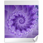 Silky Purple Spiral Fractal Canvas 11  x 14 