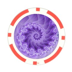 Silky Purple Spiral Fractal Poker Chip Card Guard from ArtsNow.com Back