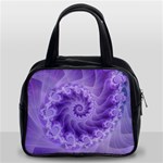 Silky Purple Spiral Fractal Classic Handbag (Two Sides)