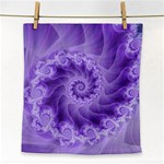 Silky Purple Spiral Fractal Face Towel