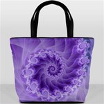 Silky Purple Spiral Fractal Bucket Bag