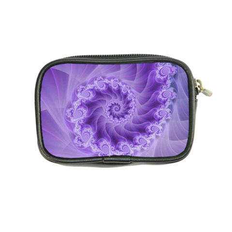 Silky Purple Spiral Fractal Coin Purse from ArtsNow.com Back