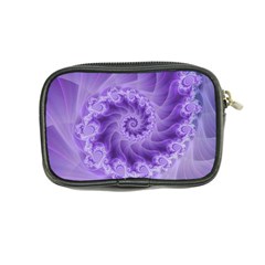 Silky Purple Spiral Fractal Coin Purse from ArtsNow.com Back