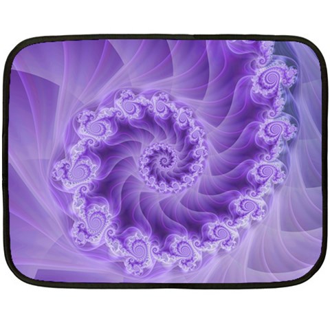 Silky Purple Spiral Fractal Double Sided Fleece Blanket (Mini) from ArtsNow.com 35 x27  Blanket Back