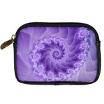 Silky Purple Spiral Fractal Digital Camera Leather Case