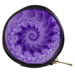 Silky Purple Spiral Fractal Mini Makeup Bag from ArtsNow.com Front