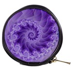 Silky Purple Spiral Fractal Mini Makeup Bag