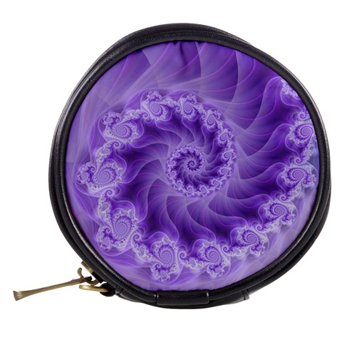 Silky Purple Spiral Fractal Mini Makeup Bag from ArtsNow.com Back