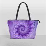 Silky Purple Spiral Fractal Classic Shoulder Handbag