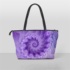 Silky Purple Spiral Fractal Classic Shoulder Handbag from ArtsNow.com Back