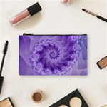 Silky Purple Spiral Fractal Cosmetic Bag (Small)