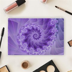 Silky Purple Spiral Fractal Cosmetic Bag (Large) from ArtsNow.com Back