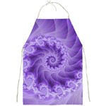 Silky Purple Spiral Fractal Full Print Apron