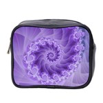 Silky Purple Spiral Fractal Mini Toiletries Bag (Two Sides)