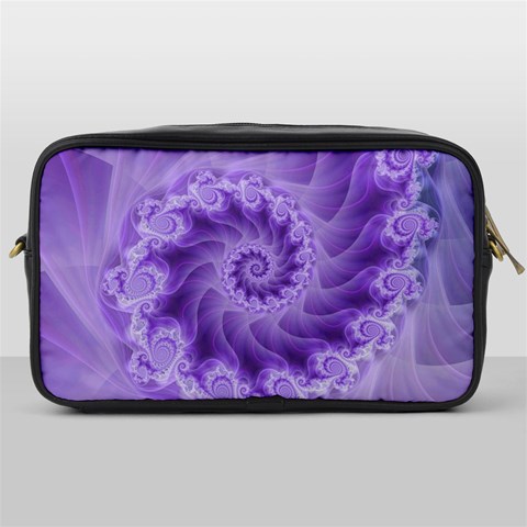 Silky Purple Spiral Fractal Toiletries Bag (One Side) from ArtsNow.com Front