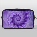 Silky Purple Spiral Fractal Toiletries Bag (One Side)