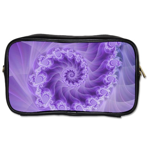 Silky Purple Spiral Fractal Toiletries Bag (Two Sides) from ArtsNow.com Front