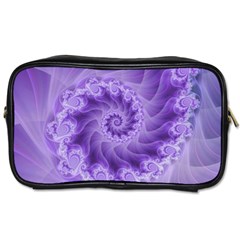 Silky Purple Spiral Fractal Toiletries Bag (Two Sides) from ArtsNow.com Front