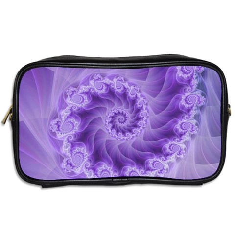 Silky Purple Spiral Fractal Toiletries Bag (Two Sides) from ArtsNow.com Back