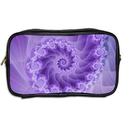 Silky Purple Spiral Fractal Toiletries Bag (Two Sides) from ArtsNow.com Back