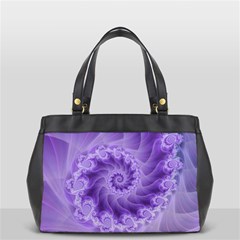 Silky Purple Spiral Fractal Oversize Office Handbag (2 Sides) from ArtsNow.com Front