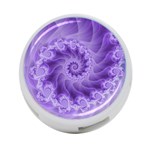 Silky Purple Spiral Fractal 4-Port USB Hub (One Side)