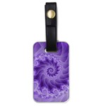 Silky Purple Spiral Fractal Luggage Tag (one side)