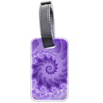 Silky Purple Spiral Fractal Luggage Tag (two sides)