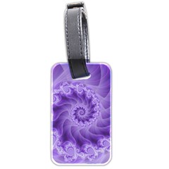 Silky Purple Spiral Fractal Luggage Tag (two sides) from ArtsNow.com Back