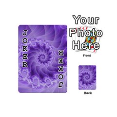 Silky Purple Spiral Fractal Playing Cards 54 (Mini) from ArtsNow.com Front - Joker1