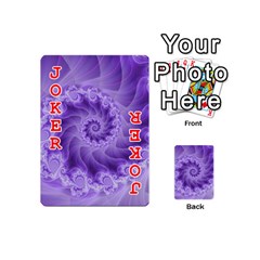 Silky Purple Spiral Fractal Playing Cards 54 (Mini) from ArtsNow.com Front - Joker2