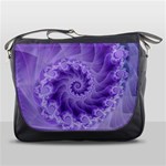 Silky Purple Spiral Fractal Messenger Bag