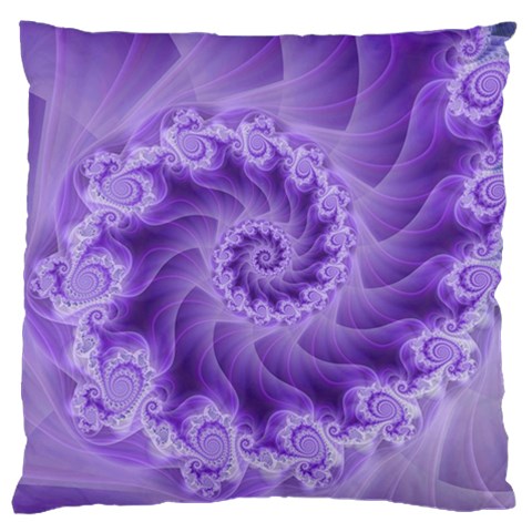 Silky Purple Spiral Fractal Large Cushion Case (One Side) from ArtsNow.com Front