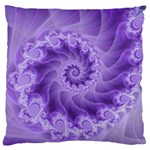 Silky Purple Spiral Fractal Large Cushion Case (One Side)