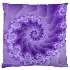 Silky Purple Spiral Fractal Large Cushion Case (Two Sides) from ArtsNow.com Front